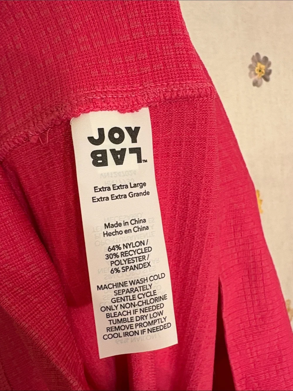 JoyLab - Hot Pink Ribbed Flare Leggings - Picture 7 of 8